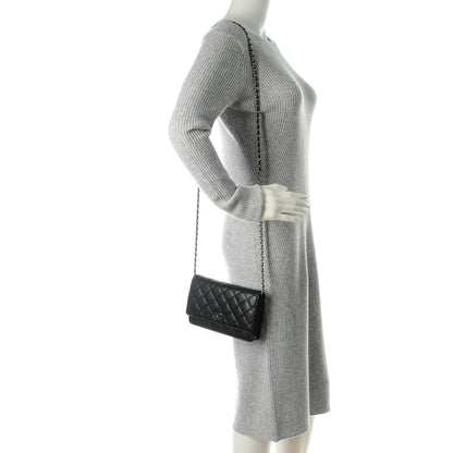 Chanel Caviar Quilted Wallet On Chain WOC Black 2 of 8