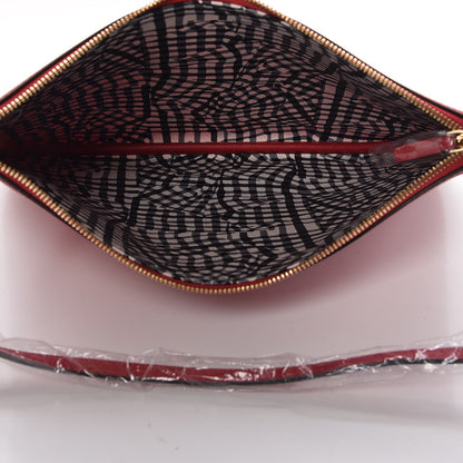 MCM Visetos Liz Shopper Tote Pouch Ruby Red 5 of 7
