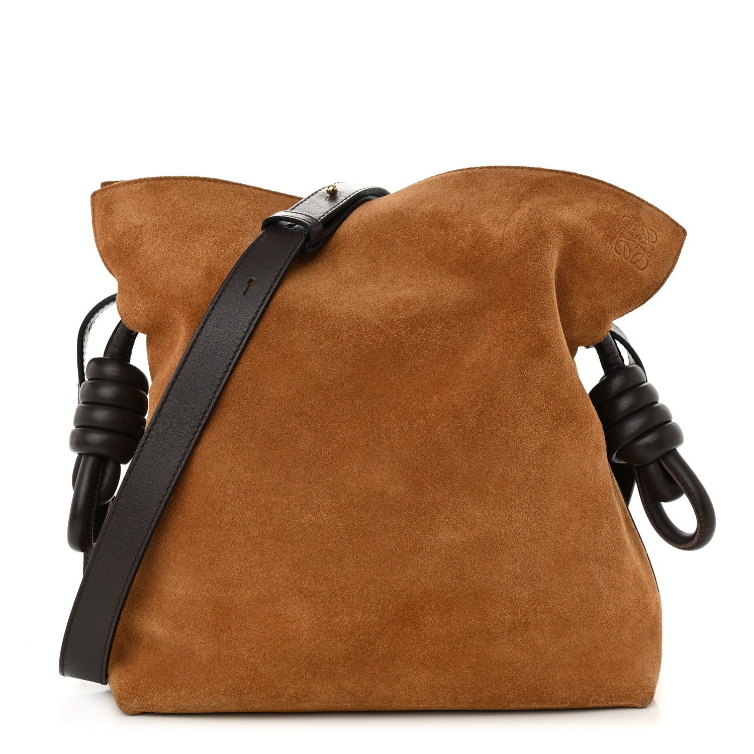 Loewe Suede Flamenco Knot Bag Tan 1 of 12