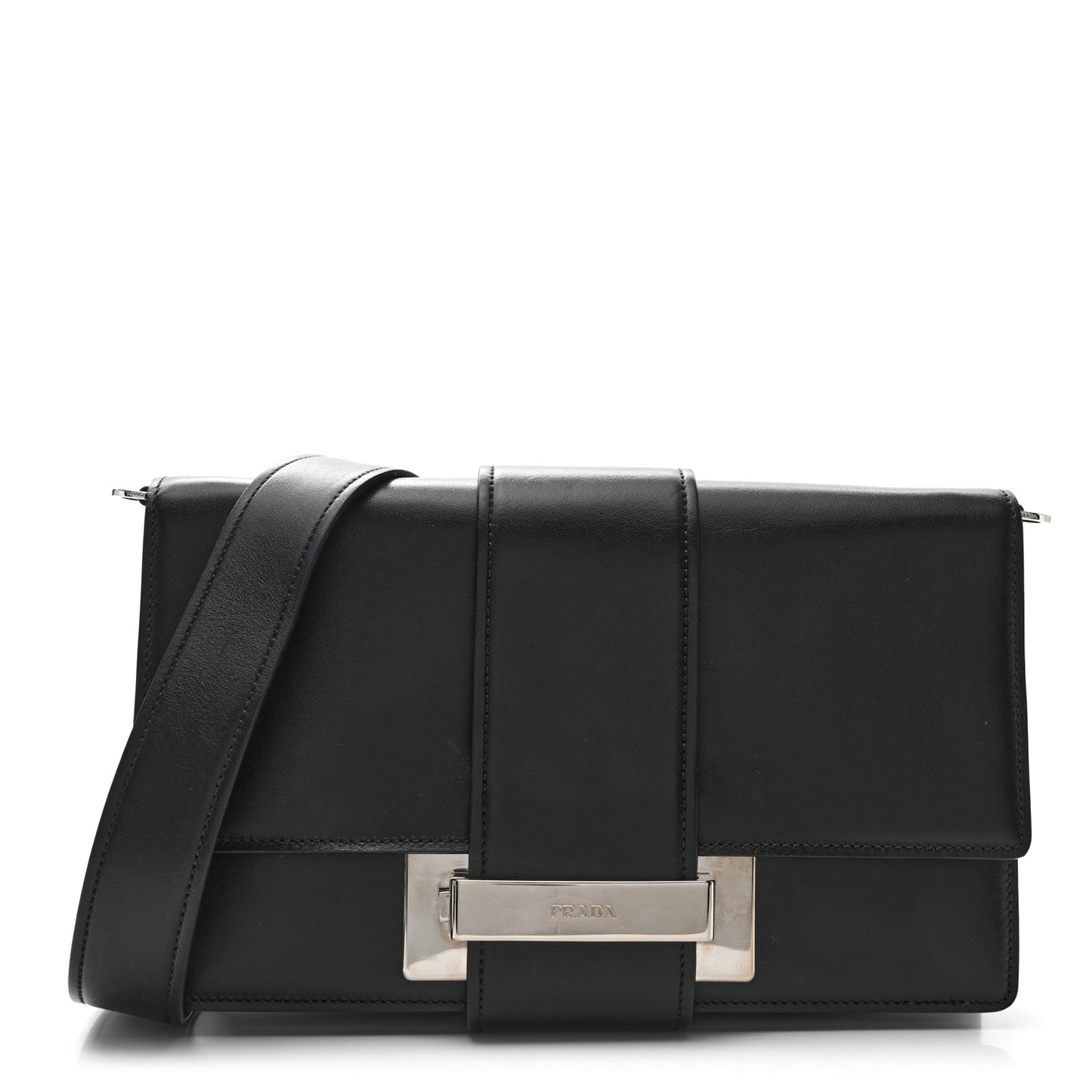 City Calfskin Ribbon Bag Black