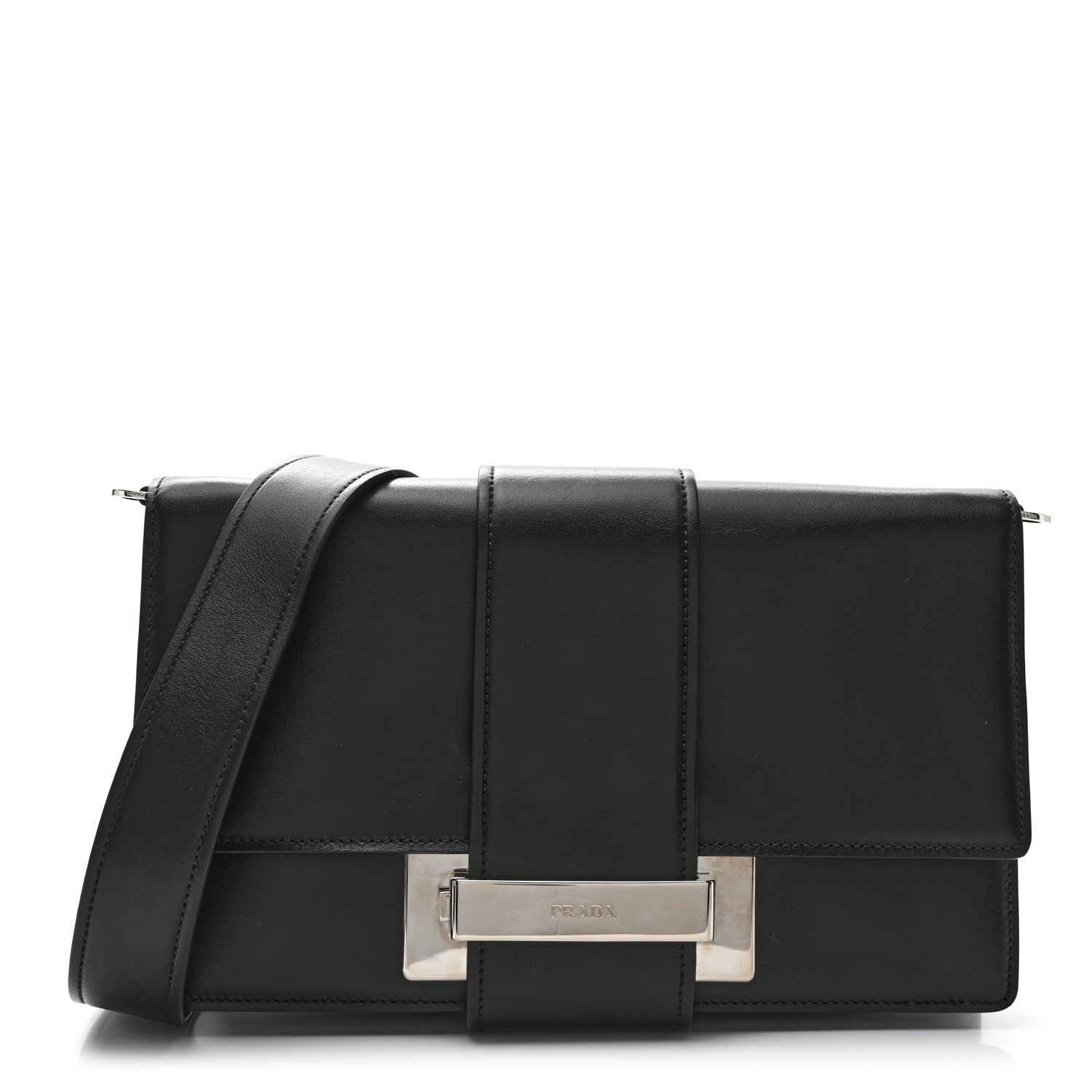 Prada City Calfskin Ribbon Bag Black 1 of 11