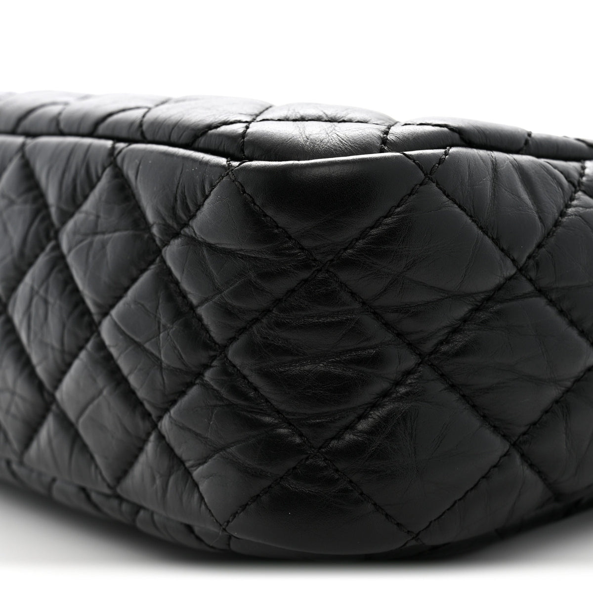 Chanel Aged Calfskin Quilted Medium Reissue Camera Case Black 10 of 10