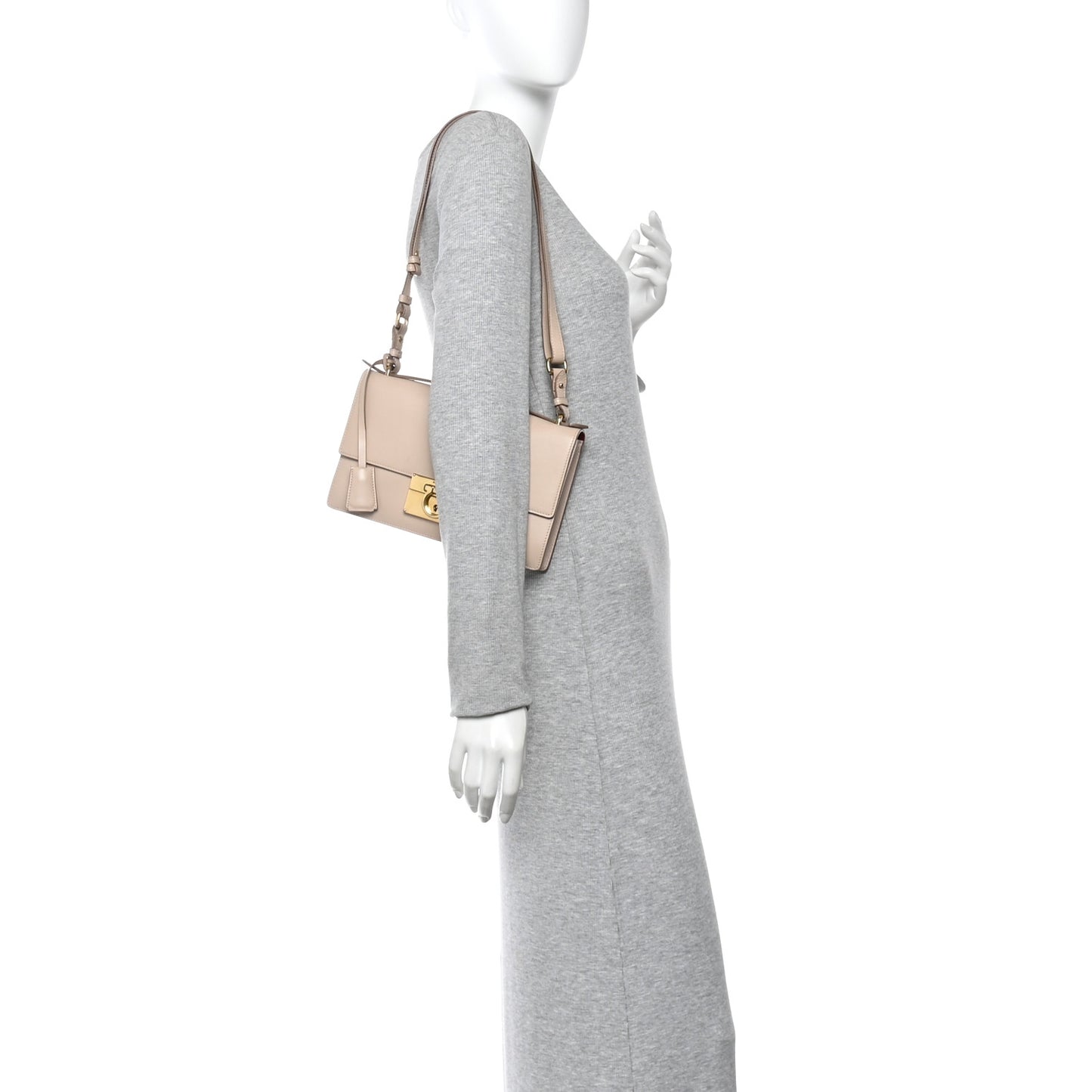 Calfskin Medium Aileen Bag Beige