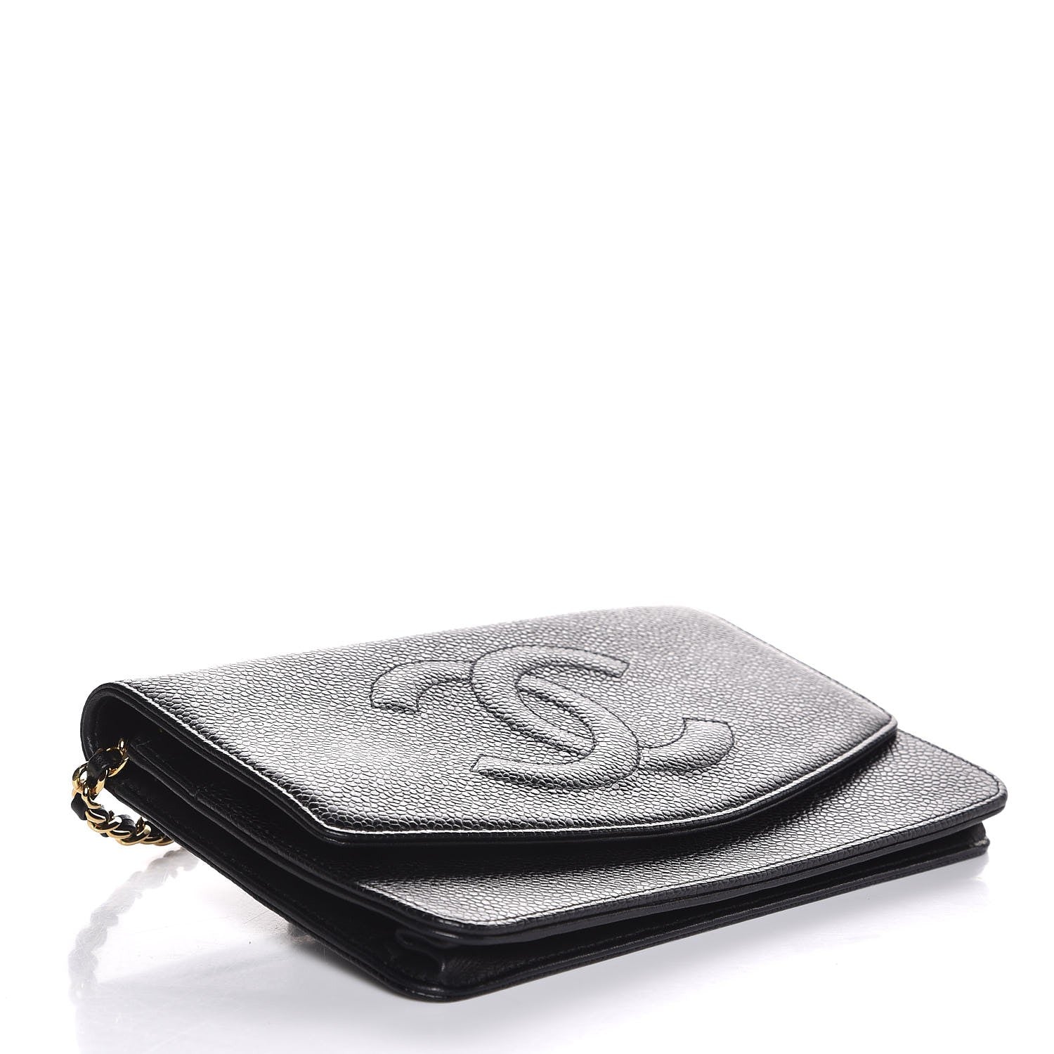 Chanel Caviar Timeless CC Wallet On Chain WOC Black 4 of 9
