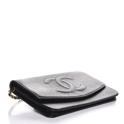 Chanel Caviar Timeless CC Wallet On Chain WOC Black 4 of 9
