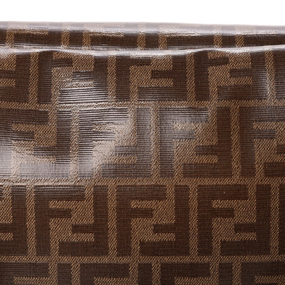 Fendi X FILA Glazed Fabric Vitello Century FF 1974 Mania Belt Bag Mogano Panna White 9 of 13