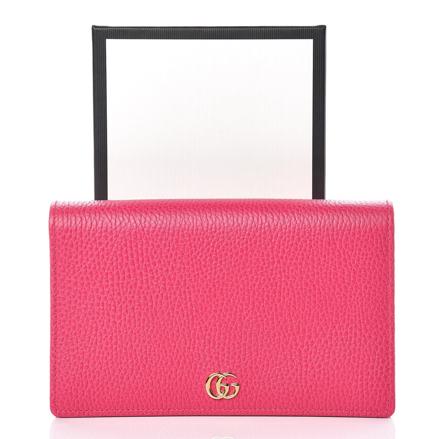 Gucci Dollar Calfskin Mini GG Marmont Chain Wallet Box Pink 10 of 10