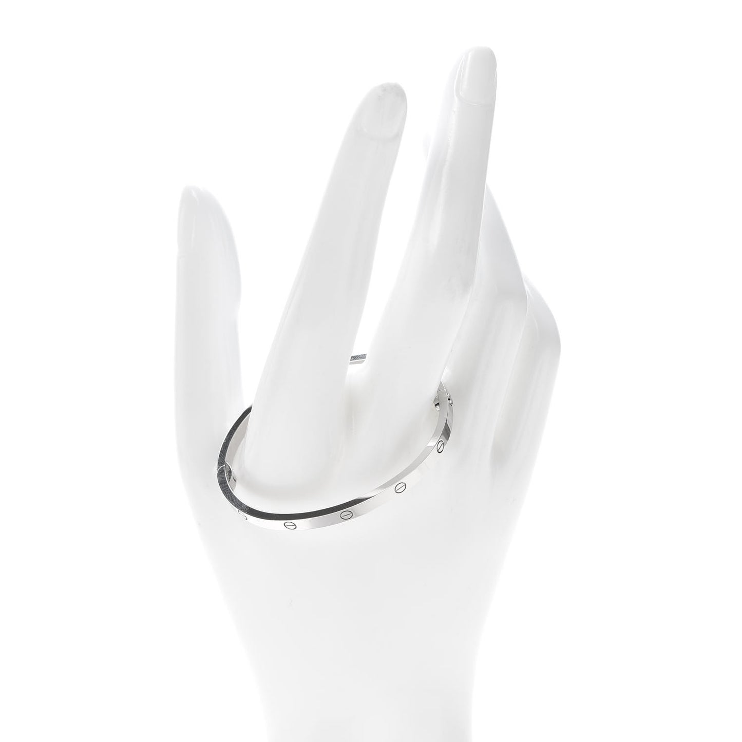 18K White Gold Small LOVE Bracelet 15