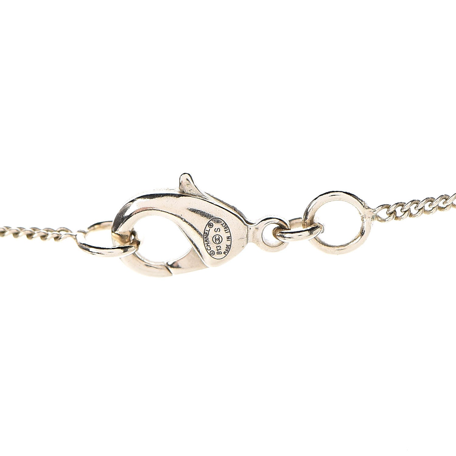 Chanel Baguette Crystal CC Necklace Light Gold 4 of 5
