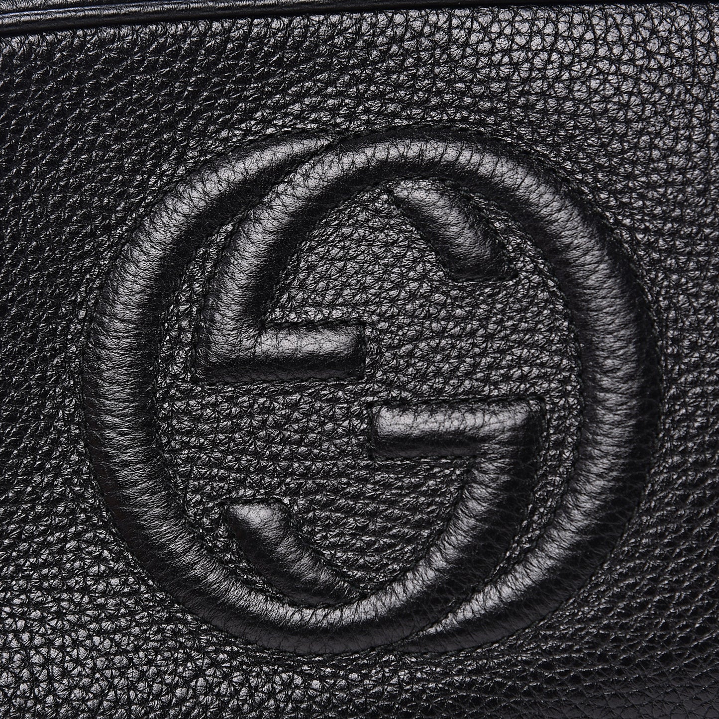 Pebbled Calfskin Mini Soho Disco Bag Black