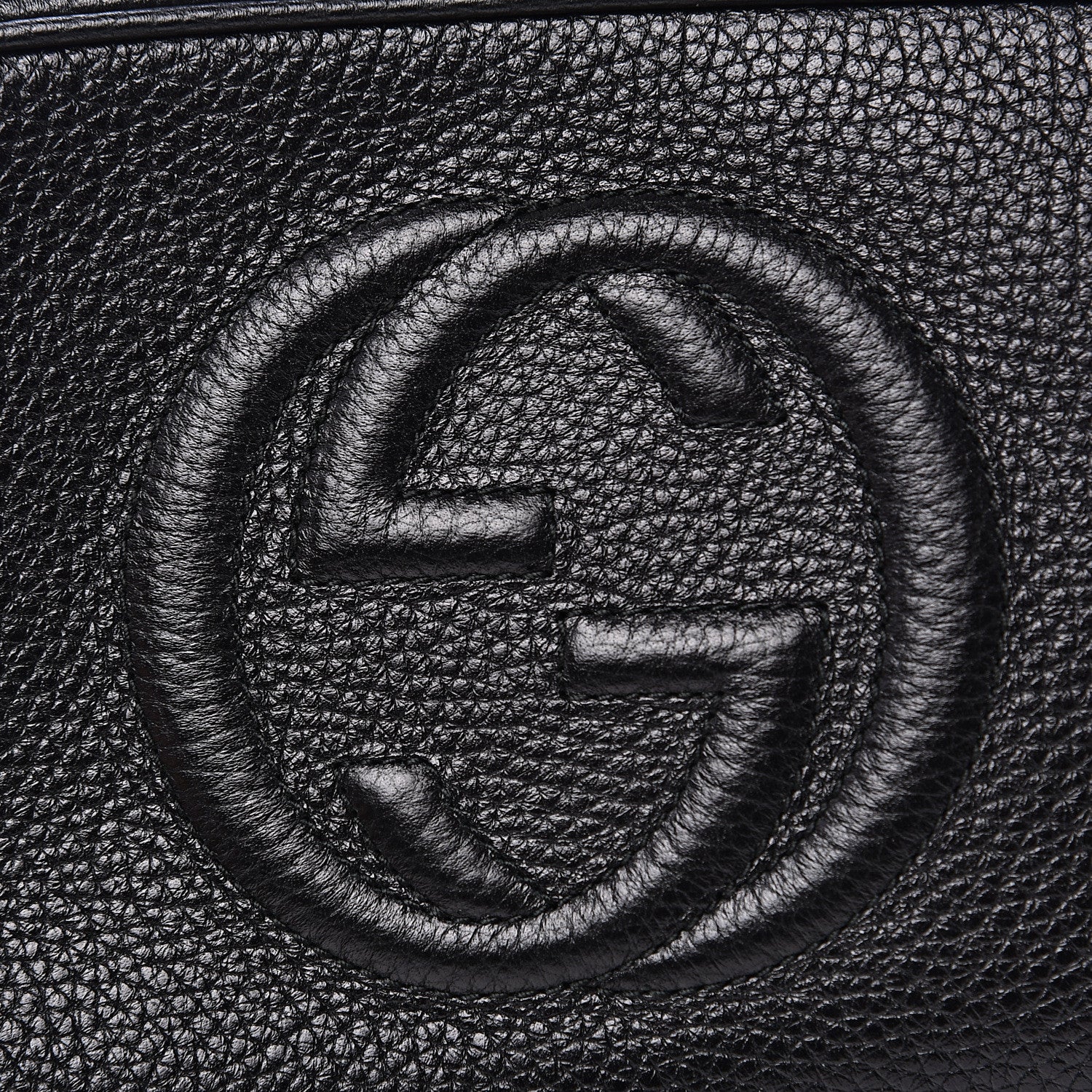 Gucci Pebbled Calfskin Mini Soho Disco Bag Black 9 of 10