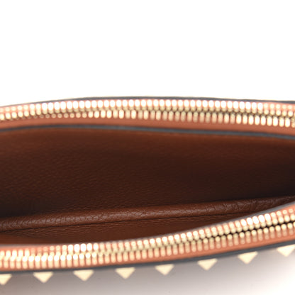 Valentino Garavani Pebbled Calfskin Rockstud Chain Pouch Shoulder Bag Bright Cognac 5 of 9