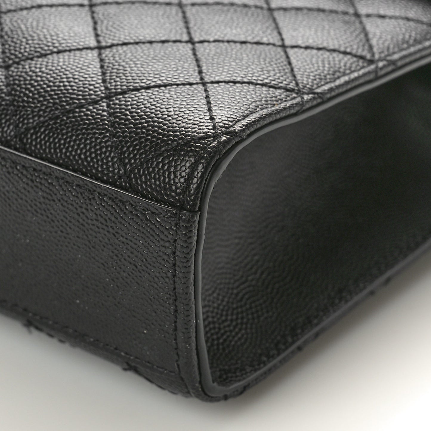 Grain De Poudre Textured Mixed Matelasse Triquilt Medium Monogram Monochrome Satchel Black