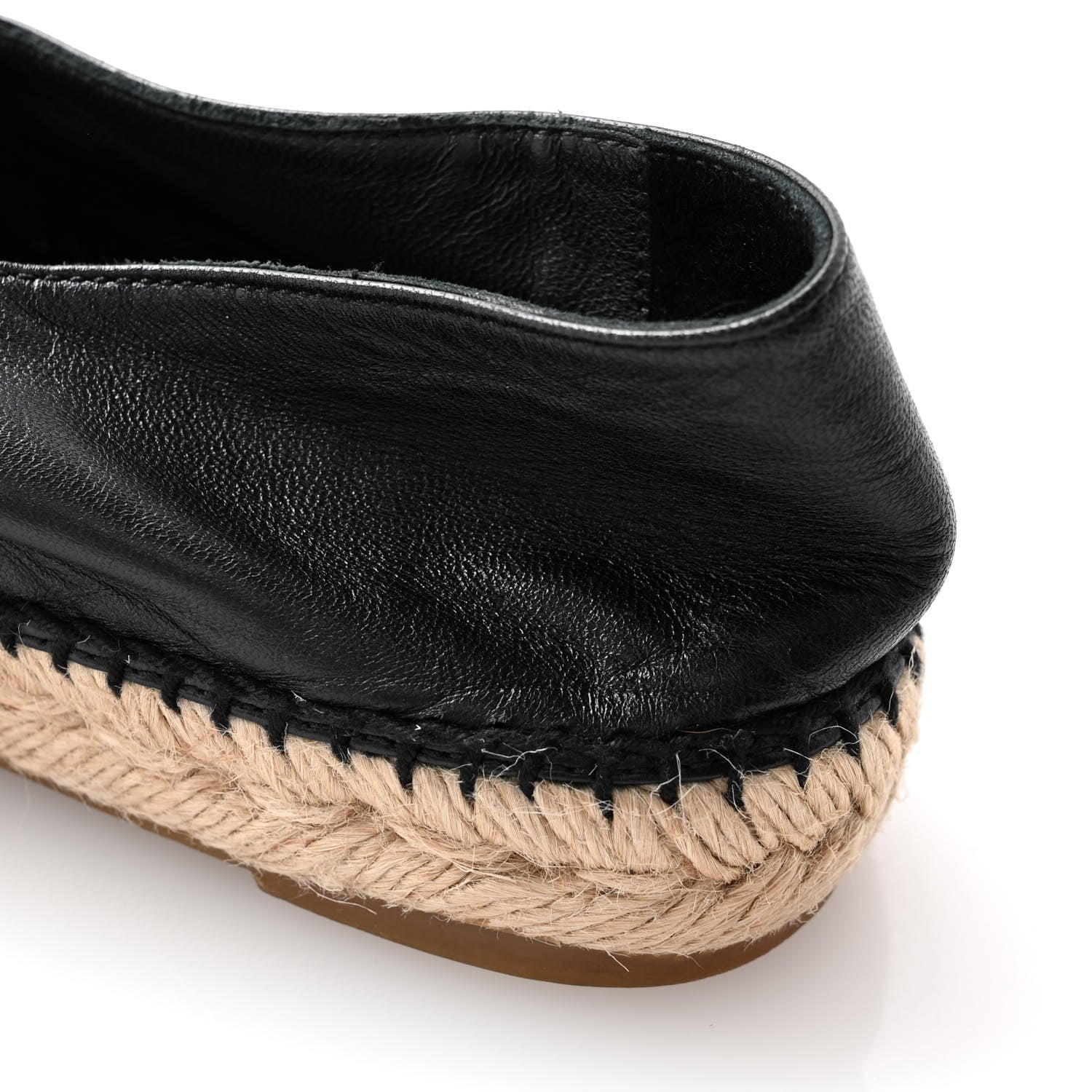 Chanel Lambskin Quilted CC Espadrilles 38 Black 9 of 10