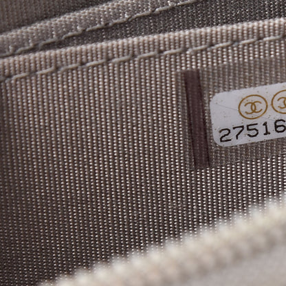 Chanel Caviar Quilted Boy Zip Around Coin Purse Wallet Grey 7 of 8