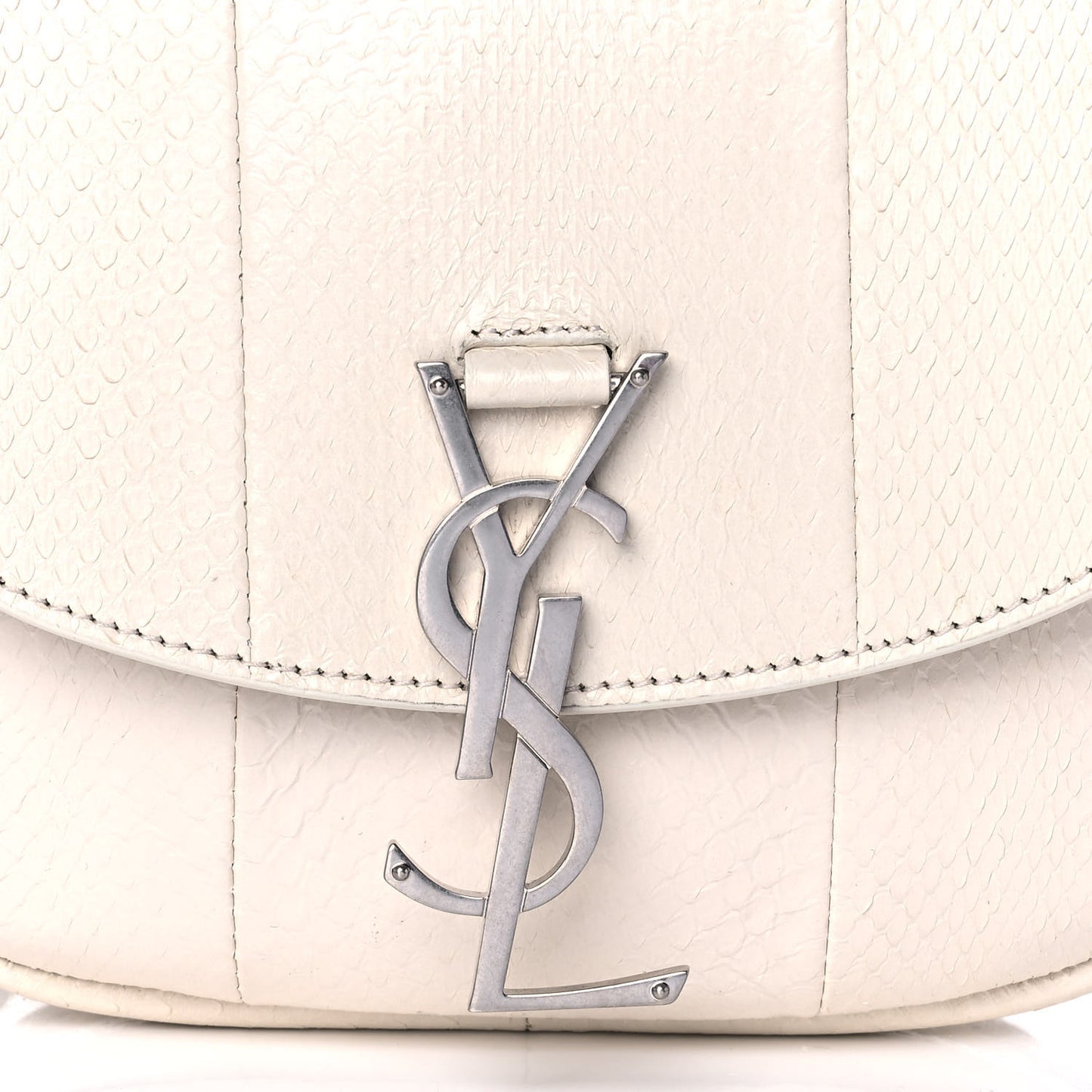 Snakeskin Small Kaia Satchel Off White