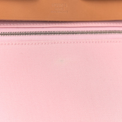 Hermes Vache Hunter Toile Herbag Zip 31 PM Rose Sakura 10 of 10