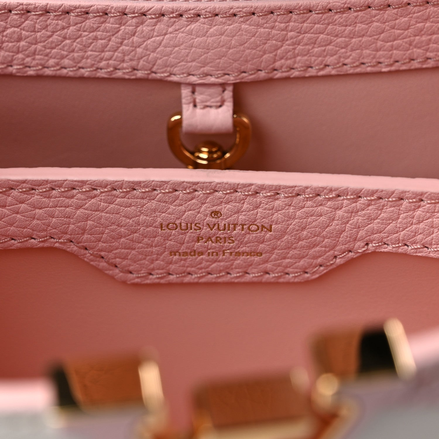 Louis Vuitton Taurillon Monogram Flower Capucines BB Pink Creme 6 of 8
