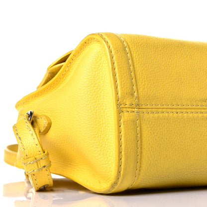 Alexander McQueen Pebbled Calfskin Mini Padlock Tote Yellow 8 of 12