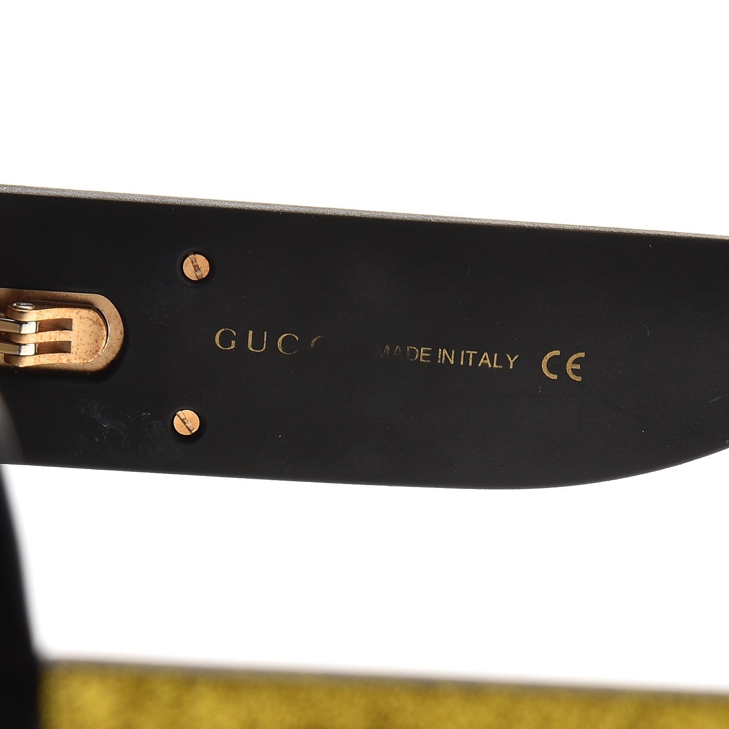 Gucci Square Frame GG0102S Sunglasses Glitter Gold 5 of 7