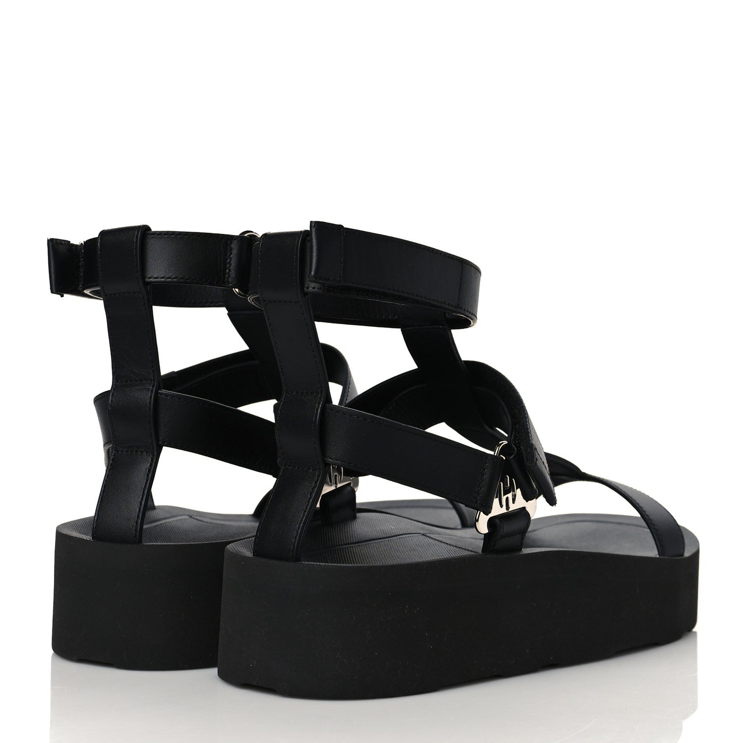 Calfskin Womens Enid Sandals 40 Black
