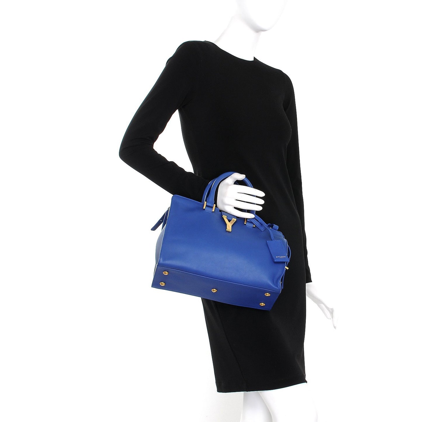 Calfskin Small Classic Y Cabas Royal Blue