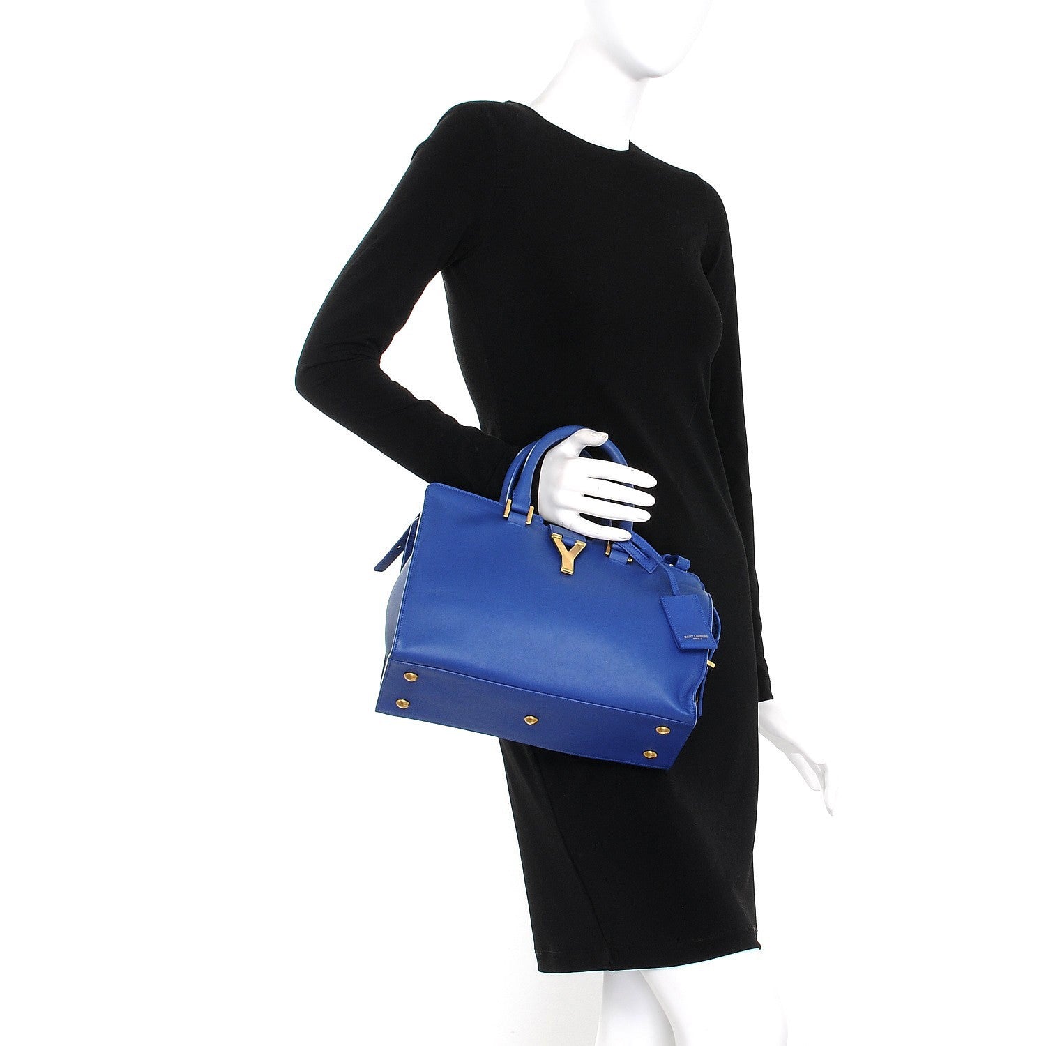 Saint Laurent Calfskin Small Classic Y Cabas Royal Blue 3 of 14