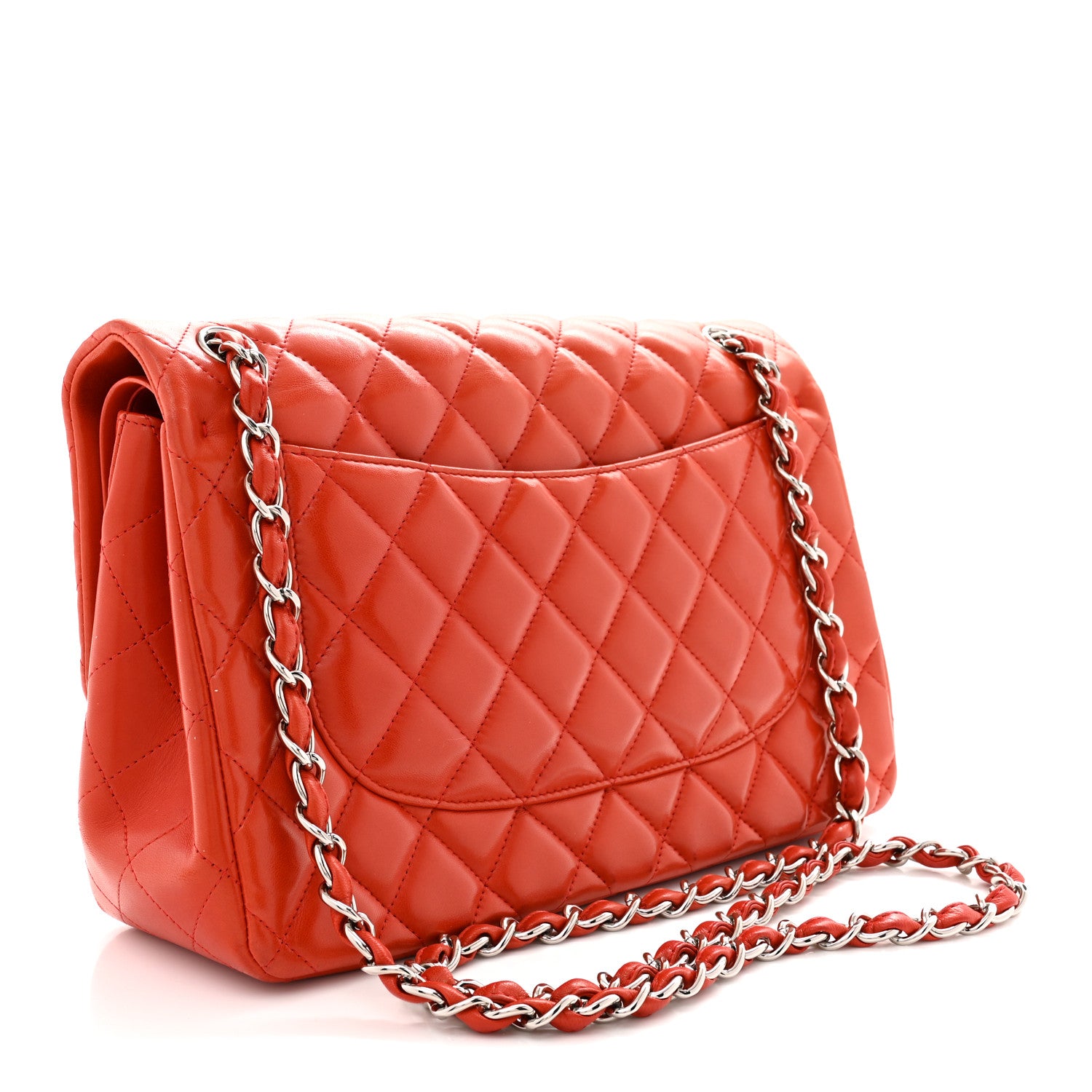 Chanel Lambskin Quilted Jumbo Double Flap Red 3 of 12
