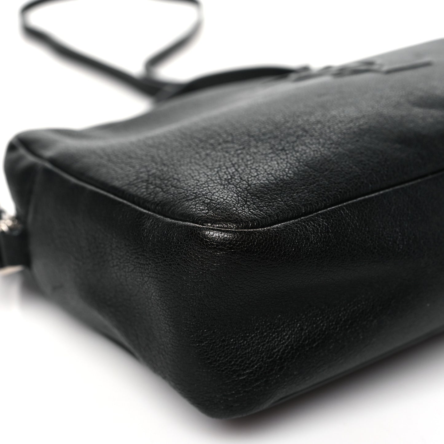 Lambskin Monogram Small Lou Camera Bag Black