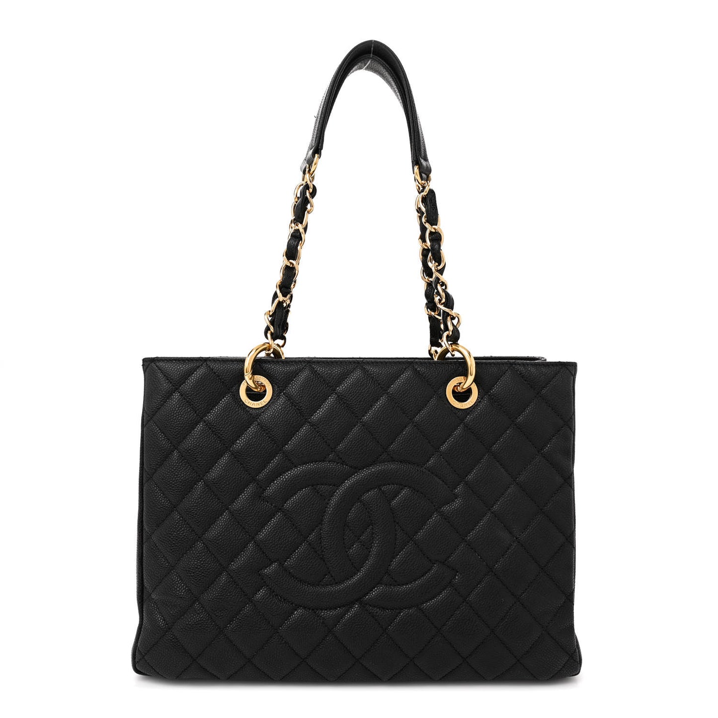 Caviar Quilted Grand Shopping Tote GST Black