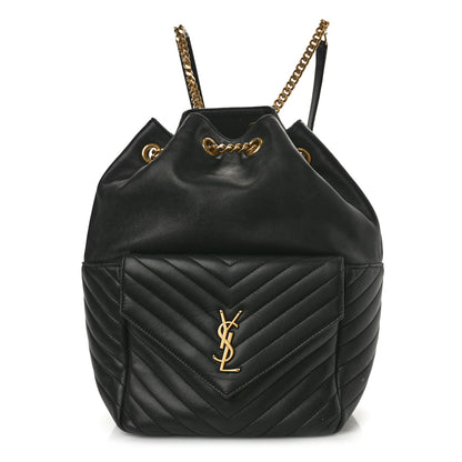 Saint Laurent Lambskin Matelasse Monogram Joe Backpack Black 1 of 11
