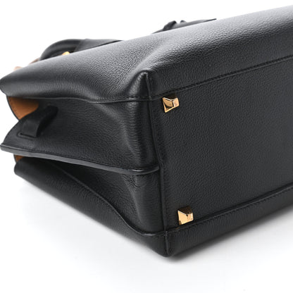 MCM Grained Calfskin Medium Milla Tote Black 6 of 9