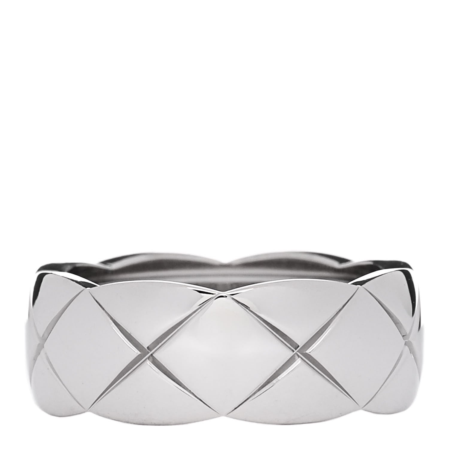 Chanel 18K White Gold Small Coco Crush Ring 47 4.25 3 of 5