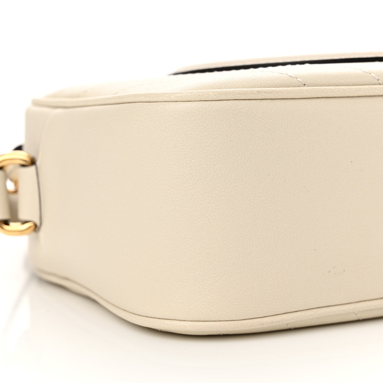 Gucci Sakai Be Green Calfskin Diagonal Stitched Small Blondie Shoulder Bag Mystic White 9 of 10