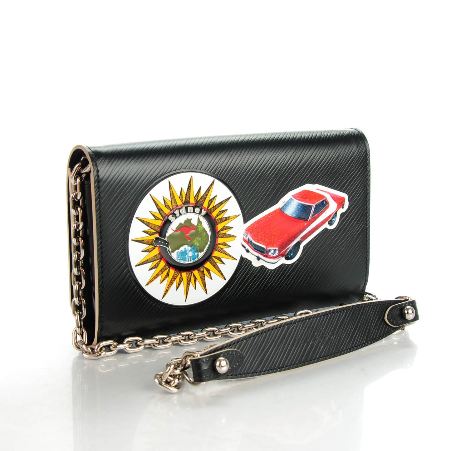 Epi World Tour Twist Chain Wallet Black