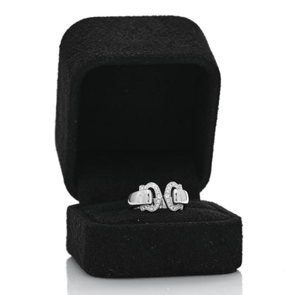 Cartier 18K White Gold Diamond C De Cartier Ring  50 5.25 5 of 5