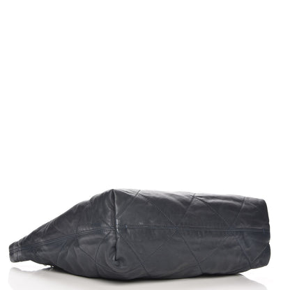 Lanvin Lambskin Quilted Large Amelia Tote Blue 4 of 8
