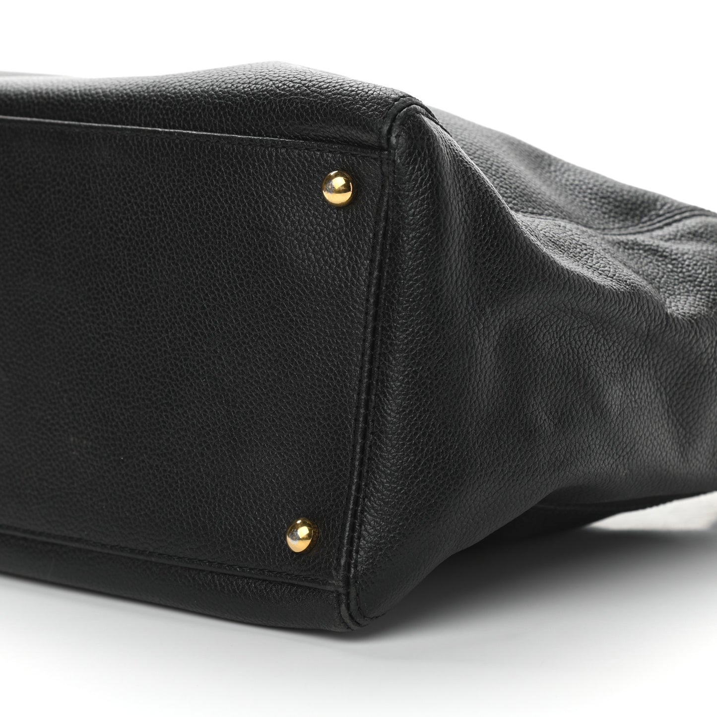 Calfskin Cerf Executive Shopper Tote Black