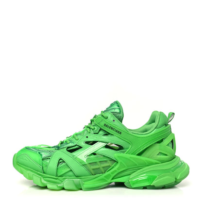 Balenciaga Rubber Mesh Monocolor Clear Sole Mens Track.2 Open Sneakers 45 Green 1 of 8