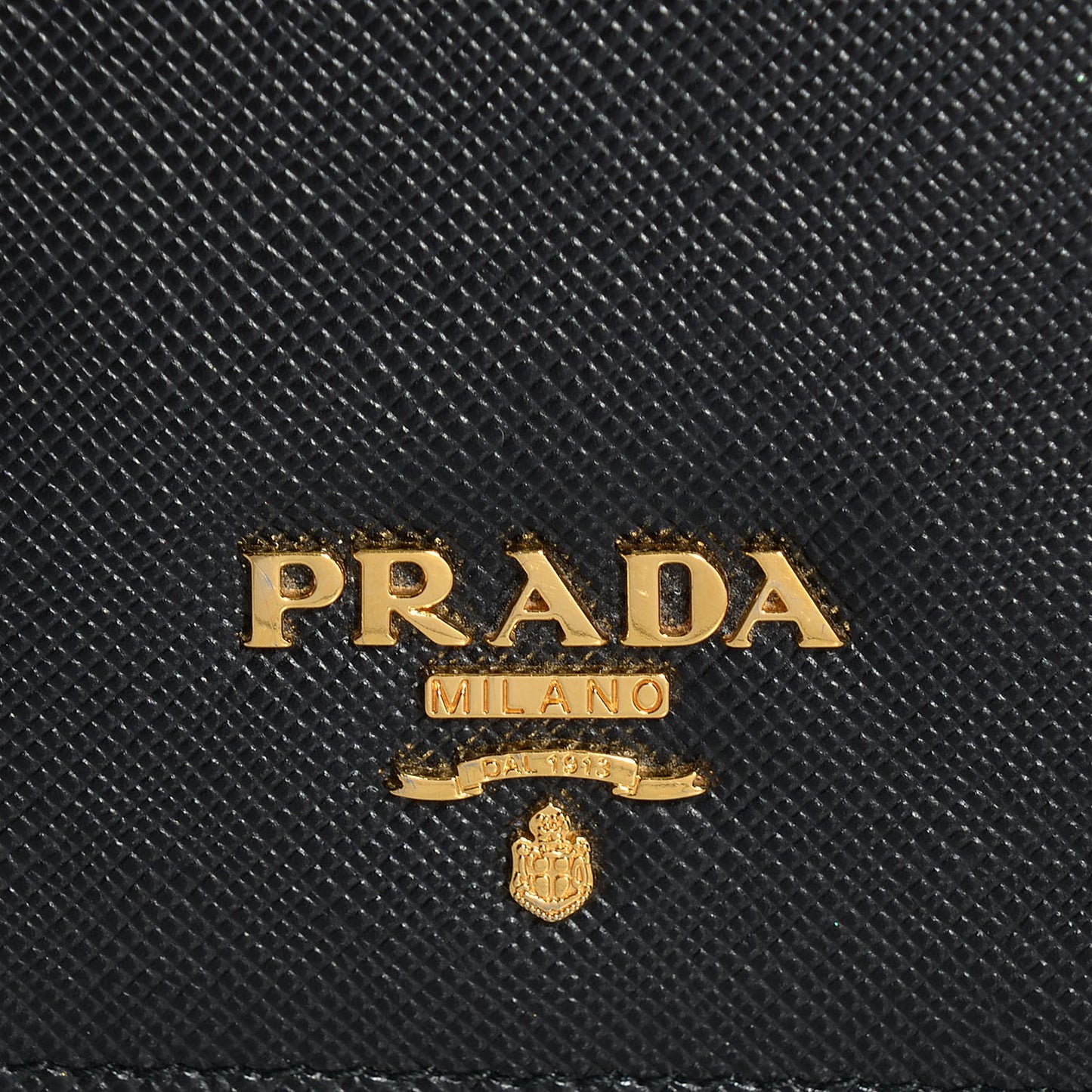 Saffiano Metal Oro Chain Wallet Nero Black