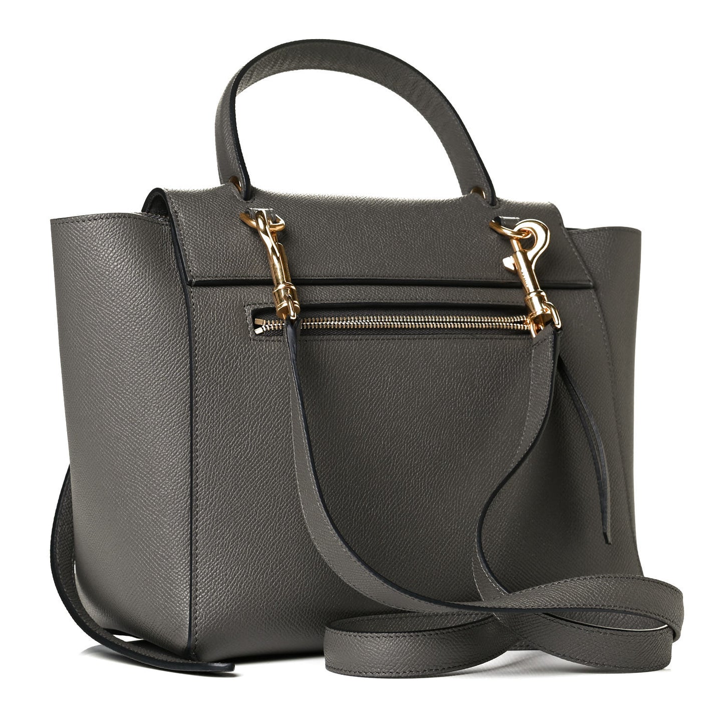 Grained Calfskin Micro Belt Bag Grey