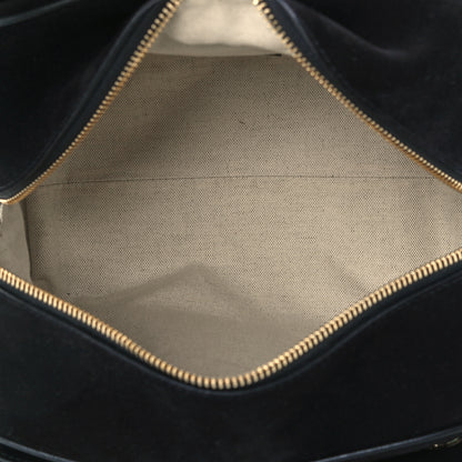 Burberry Lambskin Suede Quilted Small Double Cube Bag Black 6 of 12