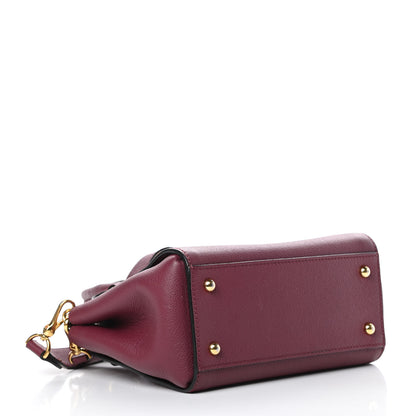 Burberry Soft Grain Calfskin Small Buckle Tote Dark Plum 7 of 33