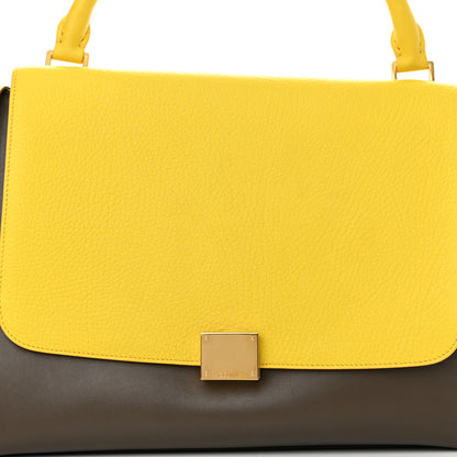 Celine Elephant Calfskin Small Tri-Color Trapeze Yellow 7 of 14