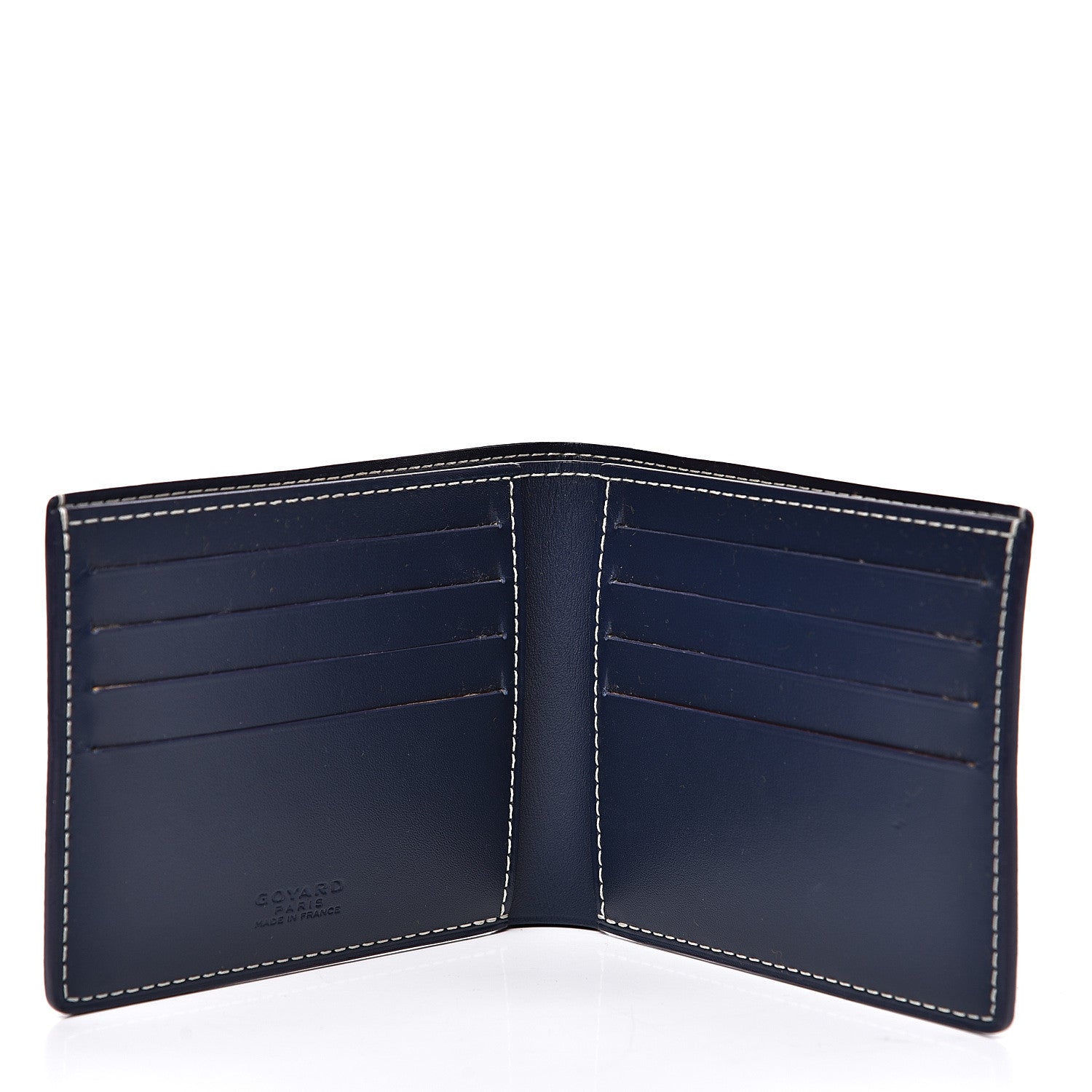 Goyard Goyardine Bi-Fold Victoire PM Wallet Navy 4 of 7