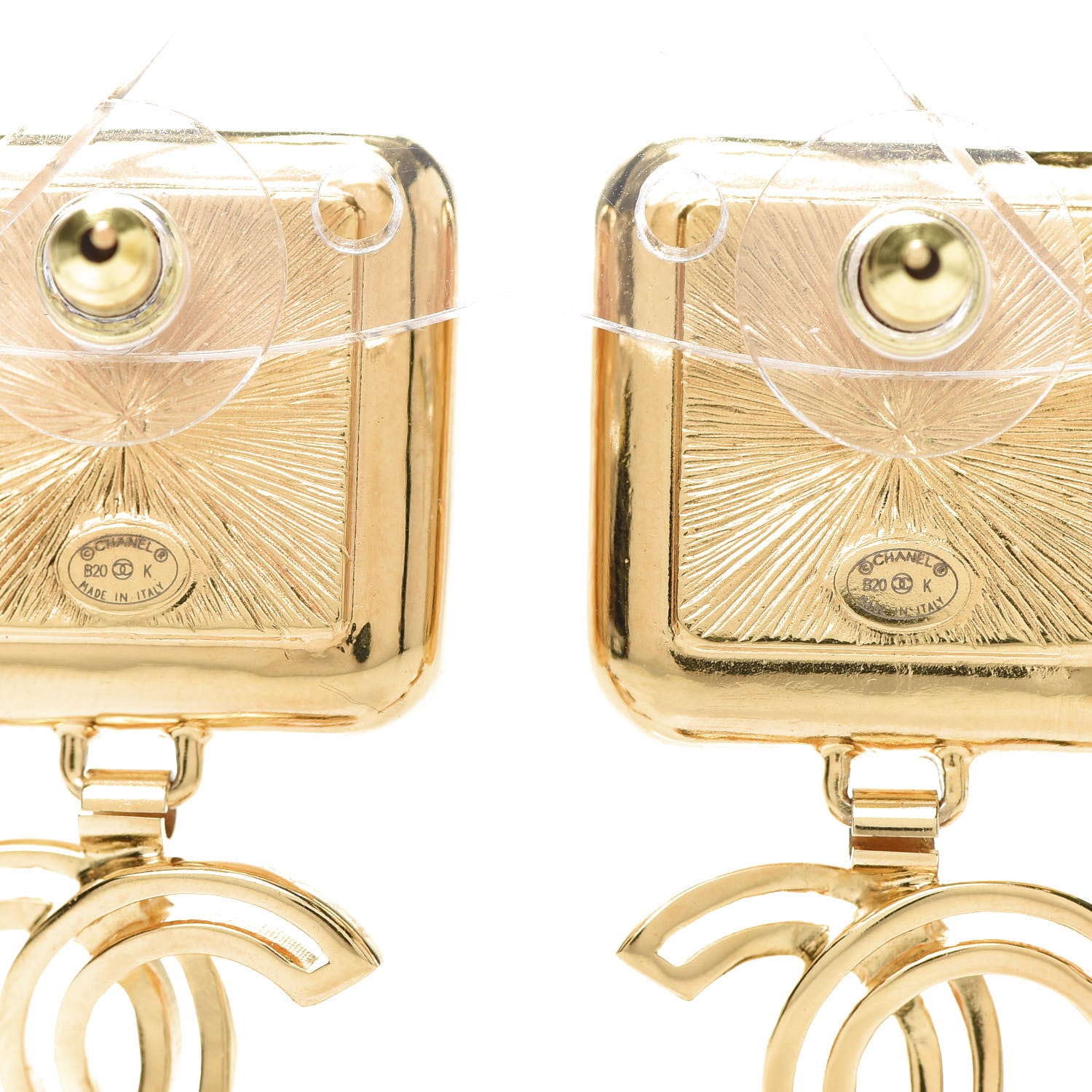 Chanel Metal Pearl Obazine CC Drop Earrings Gold 4 of 6