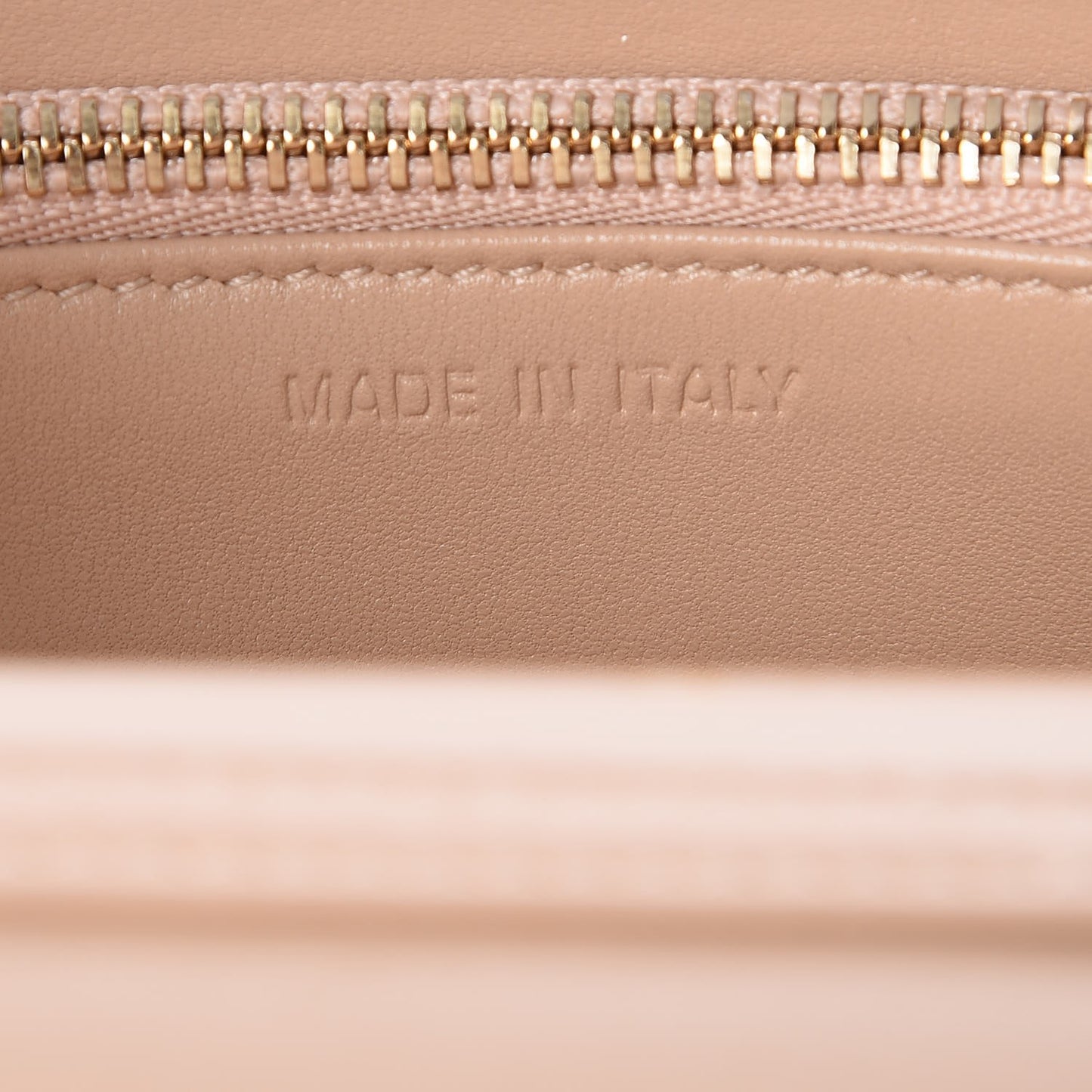 Grained Calfskin Diorama Wallet on Chain Pouch Rose Poudre