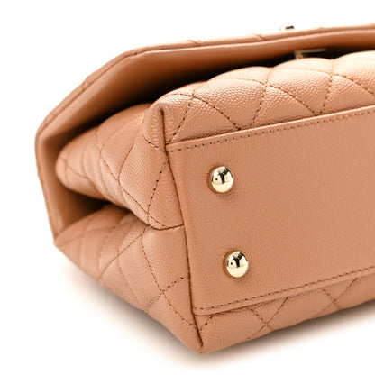 Chanel Caviar Quilted Mini Coco Handle Flap Brown 9 of 10