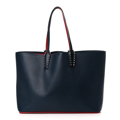 Christian Louboutin Calfskin Spikes East West Cabata Tote Navy 1 of 10