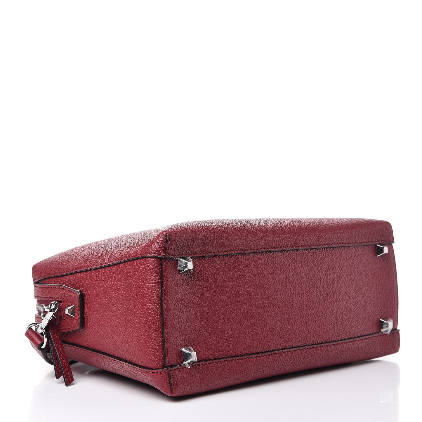 Grained Calfskin Medium Ella Boston Burgundy
